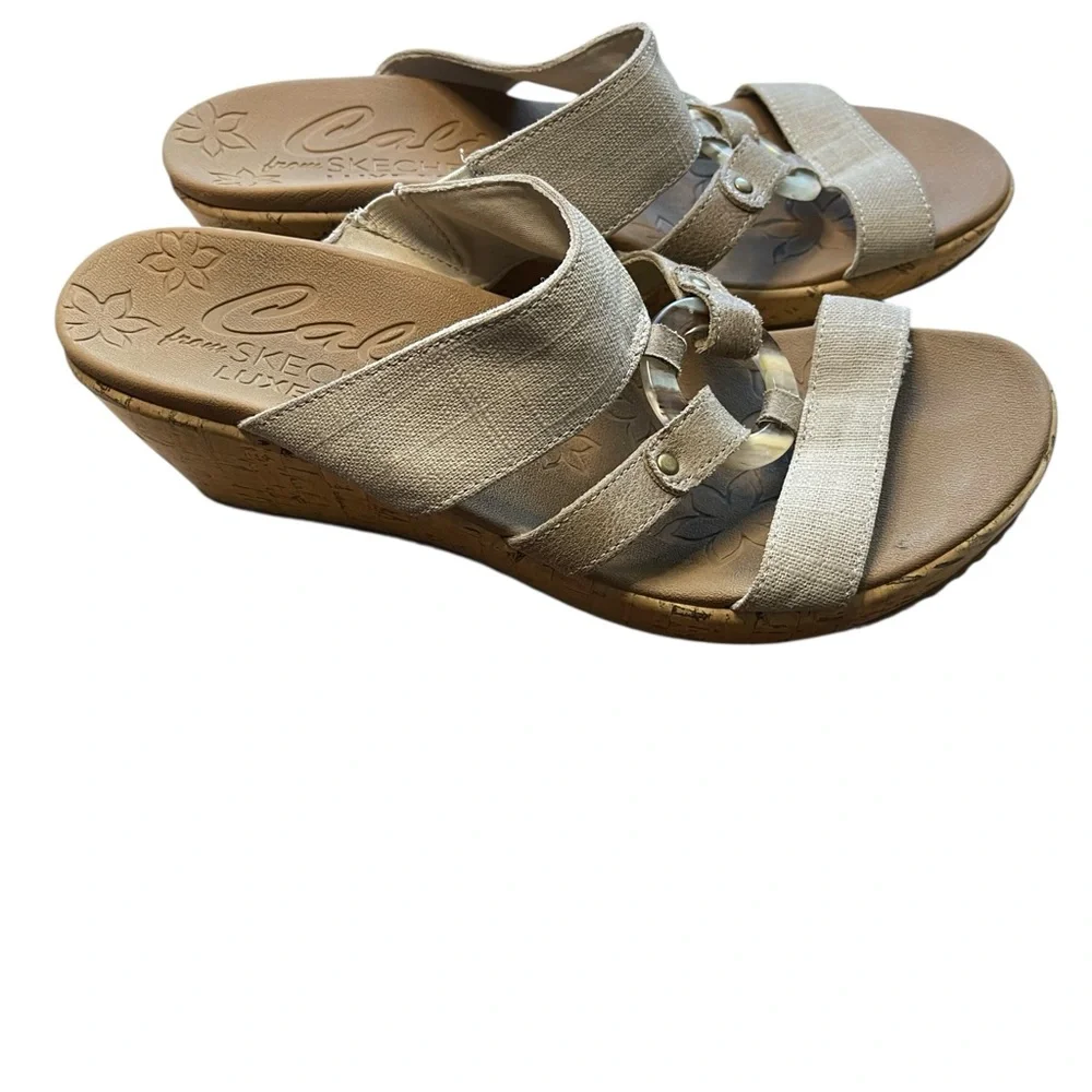 Skechers Vegan Cali Sail Away wedge sandals. Size 9 - Picture 4 of 7